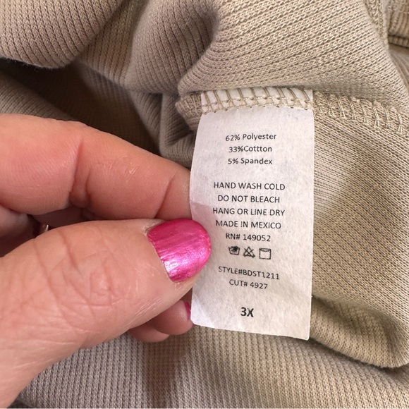 Fashion Nova NWT 3X women’s tan beige Cream Bodysuit short sleeves - Picture 5 of 9